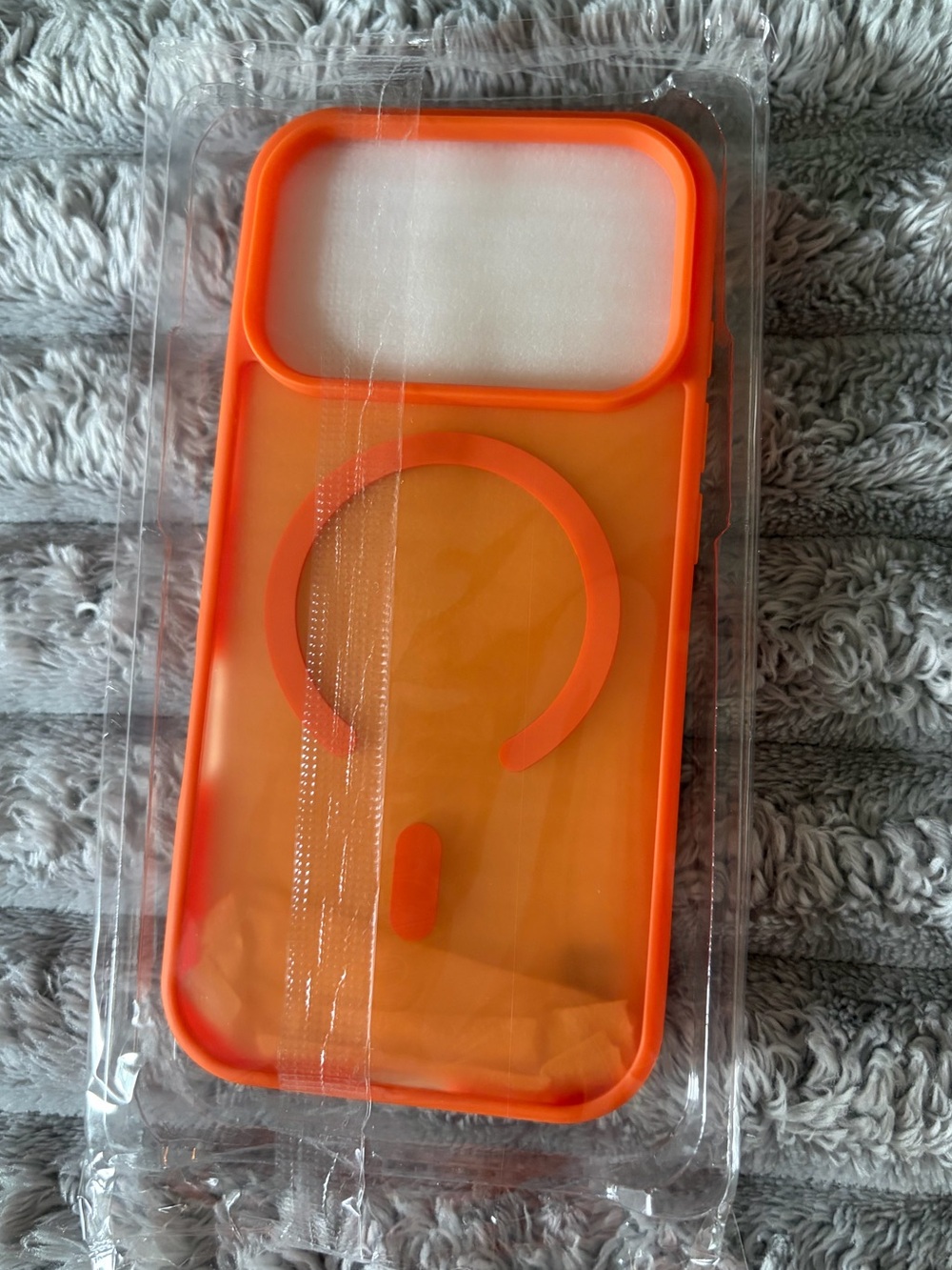 Orange iPhone 17 Pro Case with Screen Protector